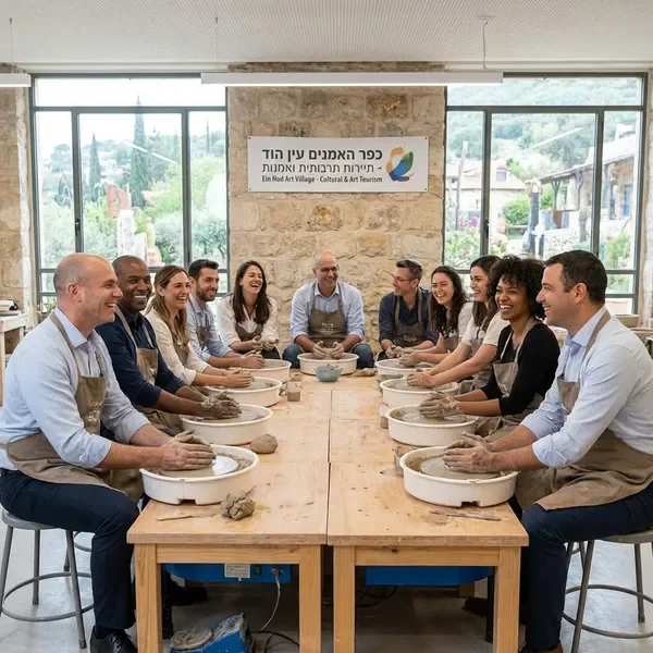 יום כיף אמנות לקבוצות - סדנת קרמיקה עם עובדי חברה